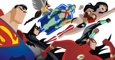 Justice League the Animated Series Justice League Cartoon, Justice League Cast, Justice League Animated, New Justice League, Dc Animated, Superhero Shows, Justice League Unlimited, Justice League Of America, Bruce Timm