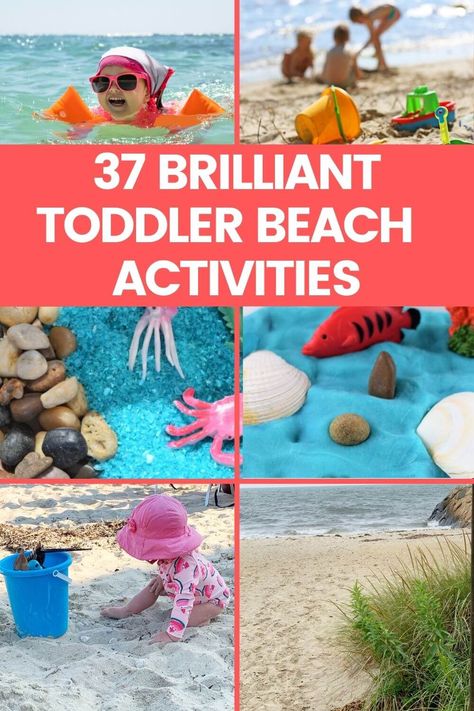 Toddler Beach Activities, Theme Activities For Kids, Summer Lesson Plans, Cupcake Liner Crafts, Kids Stem Activities, Craft Summer, Toddler Beach, Beach Play, Theme Activities