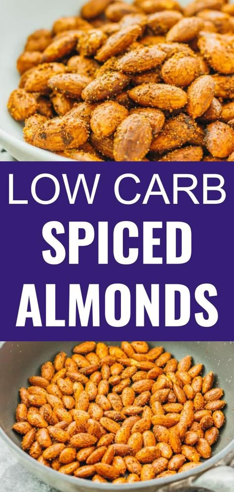 Flavored Almonds Recipe, Spicy Almonds, Almond Snack, Spicy Nuts, Spiced Almonds, Keto Diets, Nut Recipes, Spicy Snacks, Edible Food