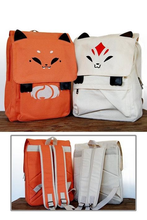 Fox Backpack, Work Folders, Backpack Ideas, Fox Bag, Kawaii Bags, Orange Backpacks, Fox Lover, Orange Fox, Cute Backpacks