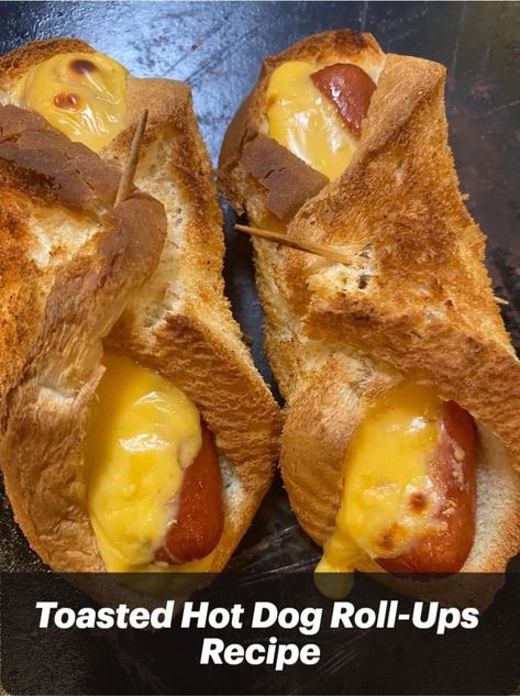 A plate of toasted hot dog roll-ups with toppings of cheese, bacon, ketchup, mustard, and lettuce Grilled Cheese Hot Dog, Hot Dog Rolls, Dog Bread, Roll Ups Recipes, Jamie Oliver Recipes, Dump Meals, Hot Dog Recipes, Delicious Soup Recipes, Quick Lunch