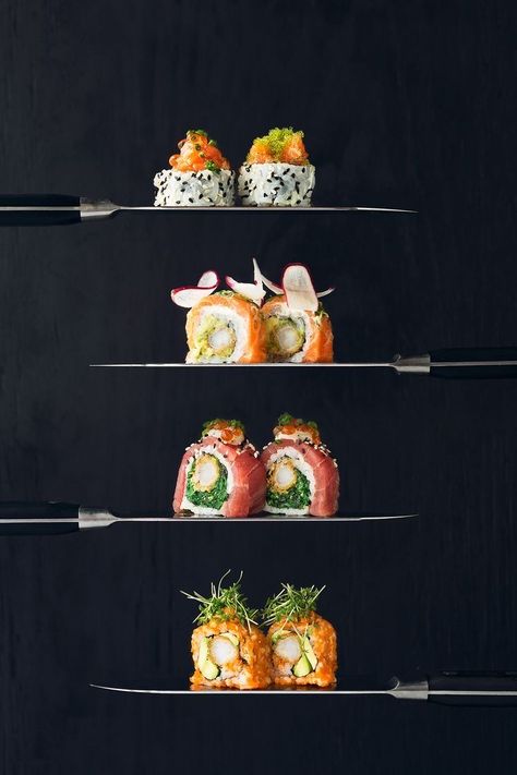 Japanese Food Photography, Asian Food Photography, Sushi Roll Recipes, Sushi Menu, Food Photoshoot, Sushi Art, Sushi Set, Food Content, Food Photography Inspiration