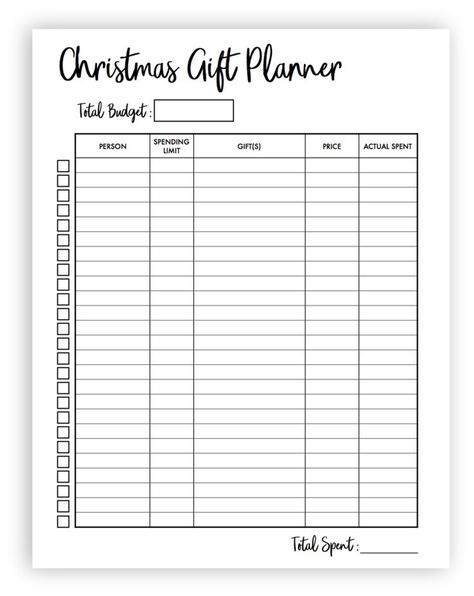 Canva Printables, Life Admin, Christmas Gift Planner, Printables Planner, Gift Planner, Saving Money Budget, Money Saving Strategies, Christmas Planning, Budget Planer