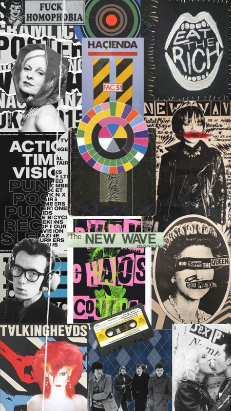 New Wave and Punk No Wave Punk, New Wave 80s, New Wave Aesthetic, New Wave Music, Wave Poster, Punk Music, Post Punk, New Wave, Photo Collage