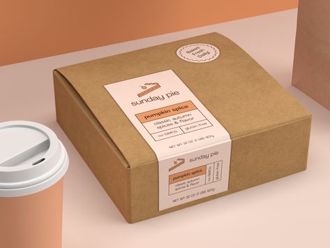 Pie Box Packaging, Pie Packaging Design, Bakery Box Design, Bakery Label Design, Food Box Packaging Design, Food Box Design, Pie Packaging, Pie Logo, Box Package Design