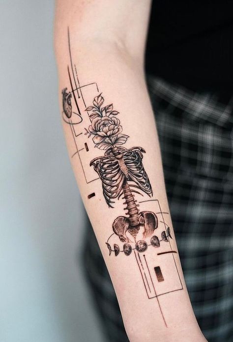 Anatomical Tattoos, Anatomy Tattoo, Anatomical Heart Tattoo, Skeleton Tattoos, Theme Tattoo, Elegant Tattoos, Dope Tattoos, Simplistic Tattoos, Creative Tattoos