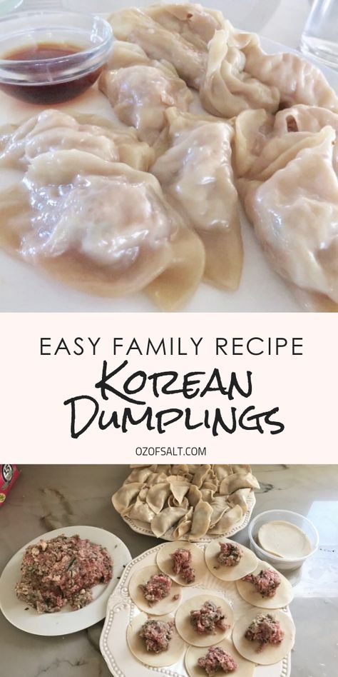 Korean Steamed Dumplings, Korean Dumplings Recipe, Recipes Dumplings, Mandu Recipe, Korean Dumpling, Dumplings Recipe Chinese, Dumpling Recipes, Korean Dumplings, Chinese Dumplings