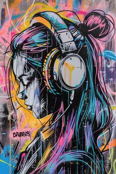 Black Graffiti Art, Graffiti Style Drawing, Grudge Drawing, Graffiti Illustrations, Street Art Graffiti Murals, Graffiti Painting On Canvas, 80s Graffiti, Graffiti Portrait, Graffiti Art Style