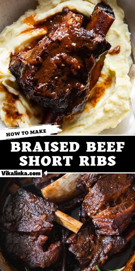 Short Ribs Dutch Oven, Cooking Short Ribs, Short Rib Recipes, Braised Short Ribs Recipe, Braised Beef Short Ribs, Short Ribs Slow Cooker, Beef Short Rib Recipes, Short Ribs Recipe, Braised Short Ribs