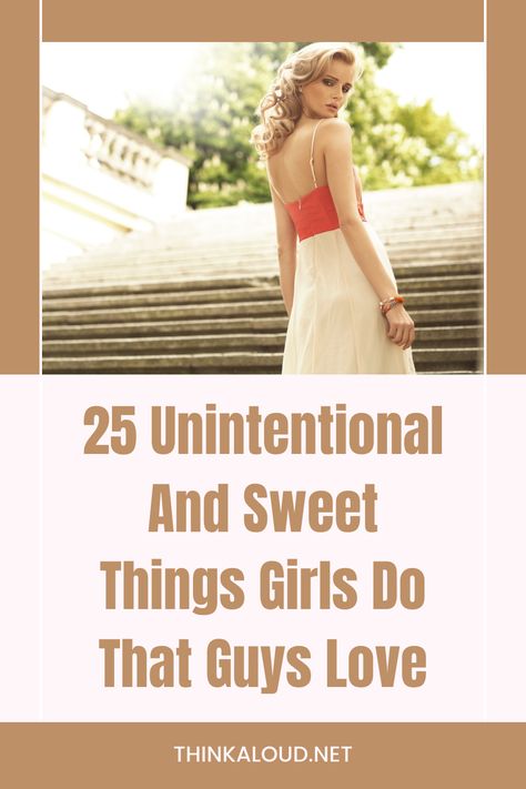 There are many things girls do that guys love. Sometimes, we do those things unintentionally and we definitely make them swoon over us. While you may think that girls have a hard time trying to impress guys, it’s often actually quite the opposite. As you know, girls are unique and gorgeous human beings. The way they dress, feel, and act are subconscious things that they may not even be aware of but which influence what a man thinks about them. #thinkaloud #pasts #properly #lovequotes Men Then Vs Men Now, What Men Need From Women, Things Guys Love But Wont Admit, How To Dress To Impress A Guy, Outfits To Get A Guys Attention, What Do Boys Look For In A Girl, What Guys Like In A Girl, What Do Guys Like In A Girl, How To Impress A Guy