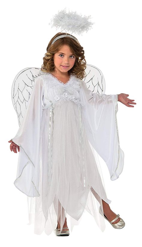 Winter Fairy Costume, White Angel Costume, Kids Angel Costume, Girls Angel Costume, Angel Dress Up, Angel Costumes, Angel Outfits, Christmas Fancy Dress, Angel Outfit