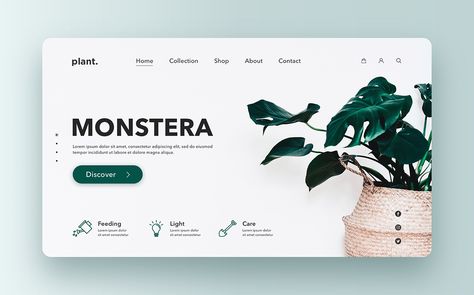 Plant Website, Webpage Design Layout, Medical Website Design, Website Home Page, Scheduling App, Ui Design Website, Free Website Templates, Concept Home, Watercolor Plants