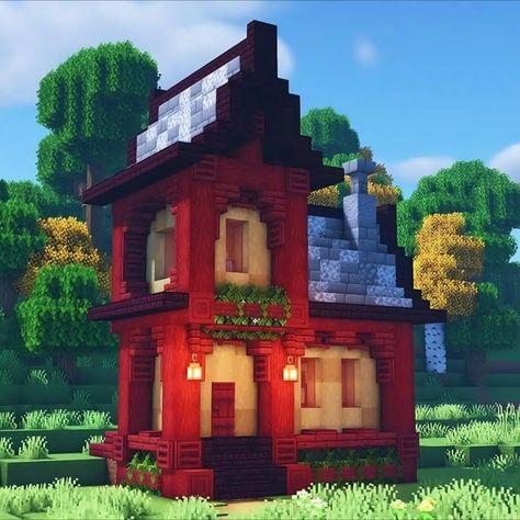 If you're looking for something nice to build in Minecraft that uses nether resources like the wood from the crimson forest, you should see this! This Simple Crimson Survival House in Minecraft is a build you should consider! It features a stunning and cute looking house that you can build in the nether or in your Minecraft's overworld! So better check it out now. Crimson Plank House Minecraft, Minecraft Redwood House, Nether Village Minecraft, Crimson Forest Minecraft, Minecraft Houses Nether, Minecraft Crimson Build, Book Store Minecraft, Dark Oak And Cherry House Minecraft, Crimson Wood House Minecraft