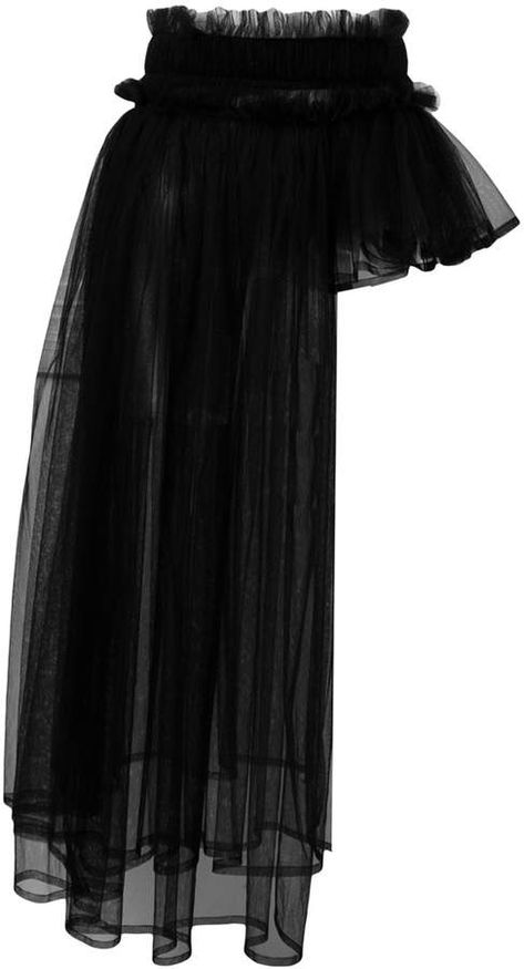 Tulle Overlay Skirt, Noir Kei Ninomiya, Kei Ninomiya, Tulle Skirt Black, Pleated Tulle, Overlay Skirt, Cute Skirt Outfits, Full Skirts, Fashionista Clothes