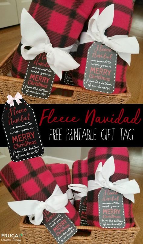 Free Printable Fleece Navidad Gift Tag - pair with an adorable fleece blanket. This makes an adorable Christmas teacher gift idea. We have also gifted to our neighbors, Sunday school teachers, and more! | Frugal Coupon Living. #christmas #christmasgifts #christmasgiftsideas #christmasdiy #christmasprintables #printable #gifttags #christmasgifttag #fleece #fleecenavidad #feliznavidad #teacher #teachergifts #teachergiftideas Dispatcher Gifts, Christmas Teacher Gift, Fleece Navidad, Free Printable Christmas Gift Tags, Christmas Neighbor, Neighbor Christmas Gifts, Free Printable Gifts, Free Printable Gift Tags, Christmas Gift Tags Printable