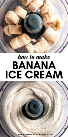 Easy Banana Ice Cream, Banana Ice Cream Flavors, Banana Ice Cream Recipe, Ice Cream Flavor, Mint Chocolate Chip, Banana Ice Cream, Ice Cream Recipe, Think Food, Mint Chocolate Chips