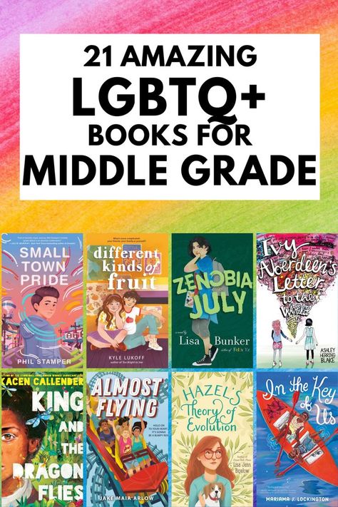 Looking for amazing queer books for #middlegrade readers?! Check out this list on msginthelibrary.com featuring 21 books with characters across the LGBTQIA+ spectrum for some amazing choices! #reading #lgbtqbooks #queerbooks #lgbtqmiddlegrade #queermiddlegrade #diversebooks #diversemiddlegrade #middlegradebooks Lgbtq Graphic Novels, Lgbtq Characters, Lgbtq Books, Middle School Books, Queer Books, Diverse Books, Middle Grade Books, Middle Grades, School Books