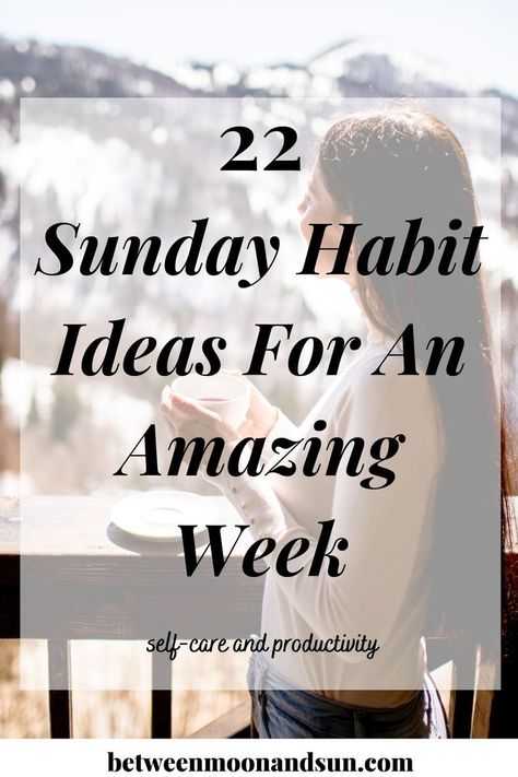 Have an amazing start in your next week with these 22 self-care and productivity habit ideas for your perfect Sunday routine. End the week with self-care rituals and prepare for a successful week ahead. Create your own routine by choosing the habits that fit your needs best. Enjoy the relaxing mood of Sundays with these practices! #sundayroutine #selfcare #productivity #habitideas #weekend #wellness #sunday Weekly Habits Ideas, Reset Sunday Routine, Healthy Routine Daily, Habit Ideas, Sunday Self Care, List Of Habits, Productivity Habits, Weekend Routine, Sunday Ideas