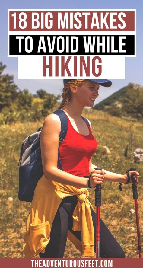 Are you going hiking for the first time? Here are the biggest hiking mistakes you should avoid. | mistakes to avoid while hiking| things not to do while hiking| what not to do while hiking| hiking for beginners| day hiking tips for beginners| beginners hiking tips| hiking tips for beginners| hiking hacks| hiking tips and tricks| big hiking mistakes to avoid| hiking tips for women| hiking tips and hacks| hiking tips for first timers| hiking tips for beginners first time| day hiking tips Hiking Tips For Women, Hiking Tips For Beginners, Hiking Hacks For Women, Hiking Tips And Tricks, Hiking For Beginners, Hiking For Beginners Woman, Stretches Before Hiking, Hiking Benefits, Hiking Shirt Design