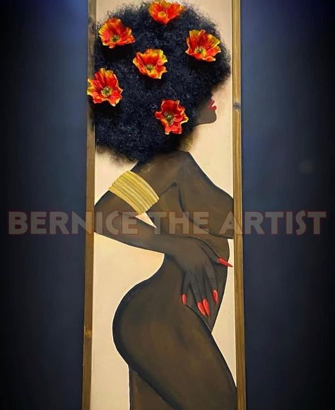 Natural Hair Art Illustrations, 3d Canvas Art, Afro Hair Art, Africa Art Design, Braids Locs, Too Much To Ask, 3d Canvas, Afrique Art, Black Art Painting