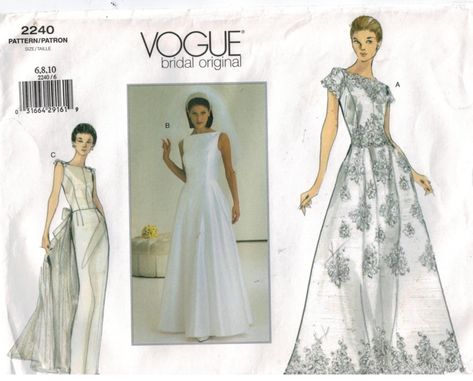 Dress Paper Patterns, Vintage Wedding Dress Pattern, Paper Dress Patterns, Wedding Dress Sewing, Wedding Dress Sewing Patterns, Gown Sewing Pattern, Contemporary Wedding Dress, Dress Paper, Popular Wedding Dresses