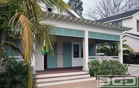 Bahama Shutters Exterior, Eyebrow Awning, Craftsman Entry, Bahama Shutters, Louvered Shutters, Custom Shutters, House Shutters, Porch Columns, Shutters Exterior