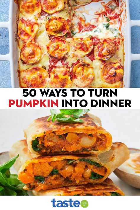 We love pumpkin: not only is it a vegetarian staple, but it’s also a cheap and tasty way to bulk out almost any dish. Just take a look at these dinner recipe ideas for inspiration. Pumpkin Recipes Dinner, Pumpkin Dinner, Pumpkin Ravioli, Dinner Recipe Ideas, Autumn Recipes, Pumpkin Soup, Vegetarian Recipes Dinner, Latest Recipe, Fresh Veggies