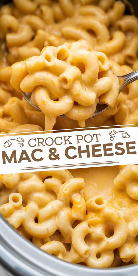 Creamy, cheesy, and perfectly cooked, this Crock Pot Mac & Cheese is a no-fuss way to enjoy a homemade favorite! Just set it and forget it, and let your slow cooker create the ultimate mac and cheese. Easy Homemade Mac And Cheese Crockpot, Crockpot Mac And Cheese With Cheddar Cheese Soup, Best Crock Pot Mac And Cheese, Creamy Mac And Cheese Recipe Crockpot, Crock Pot Mac And Cheese Easy, Mac And Cheese Roux, Crockpot Mac N Cheese, Mac N Cheese Velveeta, Crockpot Mac And Cheese Recipe