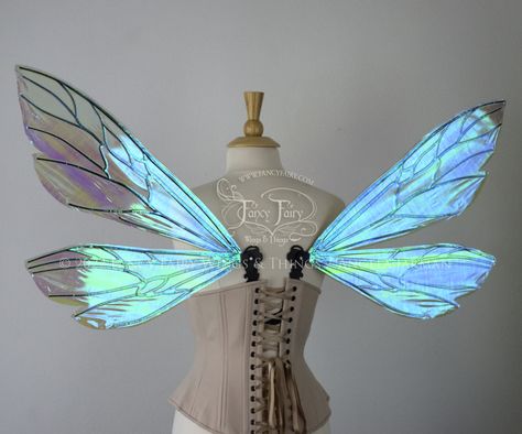 Fairy Wings and Flapping Mechanisms Sale Saturday Nov. 5 at 12pm PDT — Fancy Fairy Wings & Things Iridescent Fairy Wings, Butterfly Wings Costume, Iridescent Fairy, Elf Wings, Diy Fairy Wings, Fairy Wings Costume, Black Veins, Costume Wings, Dragonfly Wings