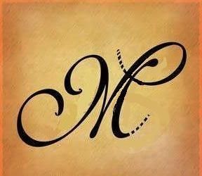 Letter M Tattoo Ideas, Letter M Tattoos, Fancy Letter M, M Tattoo, Music Notes Tattoo, P Tattoo, Tattoo Lettering Design, M Tattoos, Letter M Logo