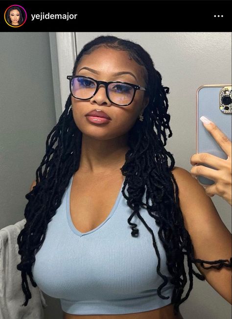 Locs With Glasses, 4c Natural Hairstyles Short, Hair Magic, Short Locs Hairstyles, Faux Locs Hairstyles, Dreadlock Styles, Dreads Styles, Loc Journey, Dread Hairstyles