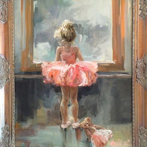 I painted this painting when my sweet niece, Laine, was still in utero🎀 My sisters first baby, and we all were so excited to get a little girl in the family. Everyone wondered what she would look like.....today she had her first ballet class and outfit fitting....pretty darn close 🎀💗 .....#fineart #acrylic #childrensportraits #gift #anniversary #birthday #siblings #sisters #ballet #ballerina #instaart #instadaily #instaartist #courtneymohlerart Acrylic Painting Ideas For Beginners, Easy Acrylic Painting Ideas, Funky Patterns, Simple Oil Painting, Painting Ideas For Beginners, Acrylic Painting Ideas, Easy Acrylic Painting, Oil Color, Watercolor Paintings Easy