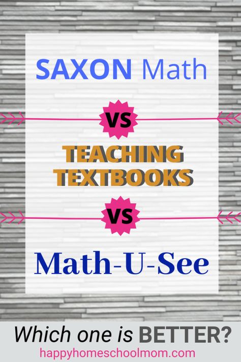 Saxon, Teaching Textbooks, and Math-U-See are fantastic programs. But after using all 3 in our 14 years of homeschooling there is a clear winner. Classical Homeschool Curriculum, Math U See, Teaching Textbooks, Homeschool Math Curriculum, Saxon Math, Unit Studies Homeschool, College Algebra, Homeschool Board, Maths Algebra