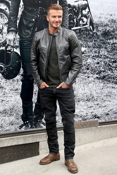 Fashionable Rugged Men Fashion Ideas  #Mensfashion #Clothing #Apparel #Mensclothing #Trendyoutfits #Fashionideas #Menstyle David Beckham Casual, David Beckham Style Outfits, Motorcycle Boots Outfit, Winter Outfits Street Style, David Beckham Style, Men Boot, Book Photos, Modern Mens Fashion, Estilo Country