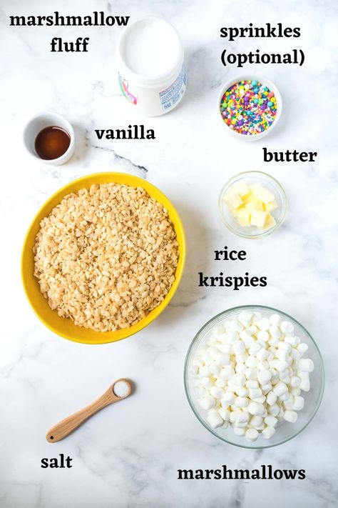 Marshmallow Cream Rice Krispie Treats, Fluff Rice Krispies, Rice Krispie Treats With Marshmallow Cream, Rice Crispy Treats With Fluff, Homemade Rice Krispies Treats With Fluff, Rice Krispie Easter Treats, Rice Krispies With Marshmallow Fluff, Rice Krispie Treats With Marshmallow Fluff, Rice Crispy Treats Marshmallow Fluff