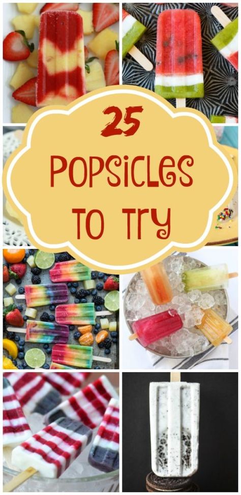 25 Must Have Popsicle Recipes | Pretty My Party Home Made Popsicles, Frozen Deserts, Tenderloin Roast, Summertime Recipes, Frozen Dessert Recipe, Easy Ice Cream, Cold Treats, Frozen Foods, Sorbet Recipes