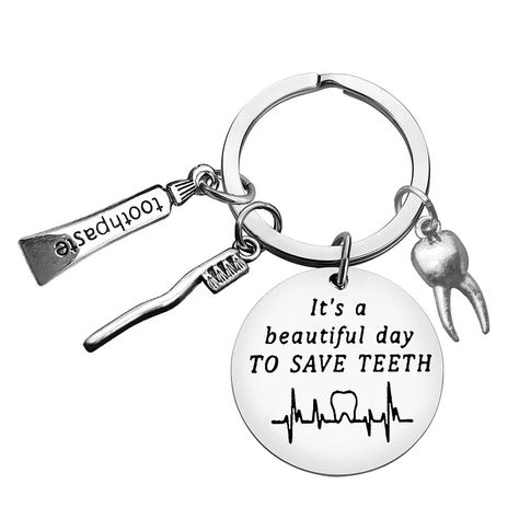 PRICES MAY VARY. Dentist Jewelry : Smile without hesitation. Protect teeth at all cost with this dentistry-inspired keychain. Beautiful day to save teeth because your smile worth a better world. Dental Hygienist Keychain : Perfect gift for dentist,dentist student,dental hygienist,dental assistant, experienced dentist or new graduates. This gift idea makes the perfect choice for putting a smile on someones face. Dental Student Keychain : Great future Dentist gift for school students or recent Den Tooth Gift Ideas, Dentist Jewelry, Dentist Student, Dentist Graduation, Dentist Gifts, Future Dentist, Funny Dentist, Dental Assistant Gifts, Dental Hygienist Gifts