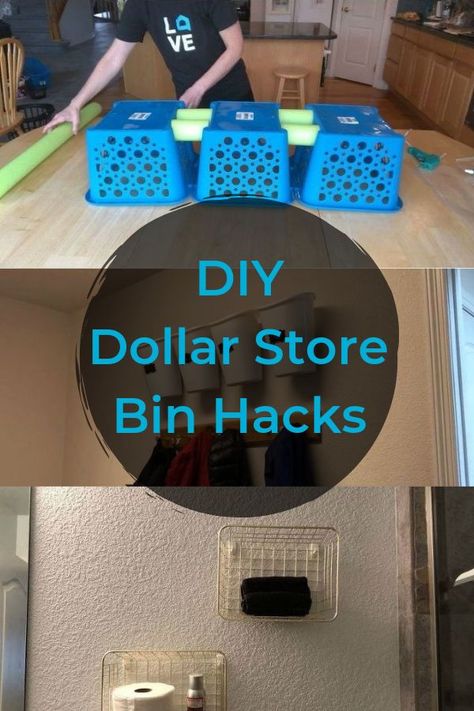 Give your home storage a new look with these 5 budget friendly hacks for your dollar store bins. Make Your Own Storage Bins, Diy Clothes Basket Storage, Decorate Plastic Bins Storage Containers, Cheap Bathroom Storage Ideas, Fidget Storage Ideas, Diy Dollar Store Storage Ideas, Cheap Craft Storage, Dollar Tree Home Renovations, Diy Hanging Baskets Storage