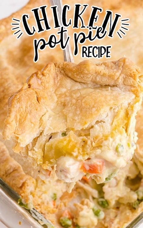 Best Easy Chicken Pot Pie Recipe, Chicken Pot Pie Bake, Pot Pie Bake, Pot Pie Dinner, Chicken Pot Pie Dinner, Spring Dinners, Pot Pie Recipe Easy, Cinnamon Streusel Muffins, Easy Chicken Pot Pie Recipe