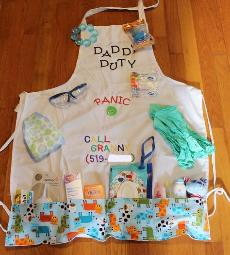 Daddy Duty Apron Daddy Apron For Baby, Daddy Duty Apron New Dads Diy, Daddy Duty Apron New Dads, Daddy Apron, Barbecue Baby Shower, Babby Shower, Baby Shower Deco, Baby Shower Crafts, Baby Shower Diaper Cake