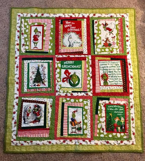 Quilted Christmas Gifts, Quilted Gifts, Grinch Stole Christmas, Thanksgiving Christmas, Luxury Blanket, Blanket Gift, Customized Blankets, Christmas Fabric, Thanksgiving Gifts