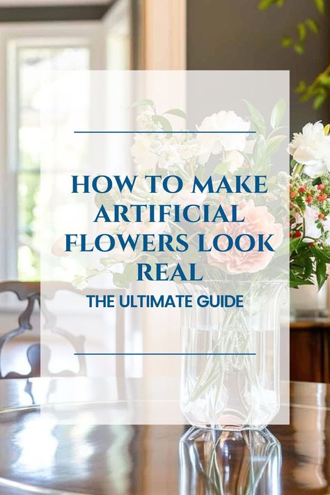 Master the art of making fake flowers look real. With a few simple tricks, you can easily make realistic fake flower arrangements that look just as beautiful as real ones. Learn which type is the best to use, how to treat them in different types of containers, how to prep and care for them, and more. Flower Arrangements Simple Artificial, How To Build A Floral Arrangement, Faux Floral Centerpieces Wedding, Faux Botanical Arrangements, How To Arrange Silk Flowers Tutorials, How To Make Faux Flowers Look Real, Making A Flower Arrangement, Small Faux Flower Arrangements, How To Arrange Fake Flowers In A Vase