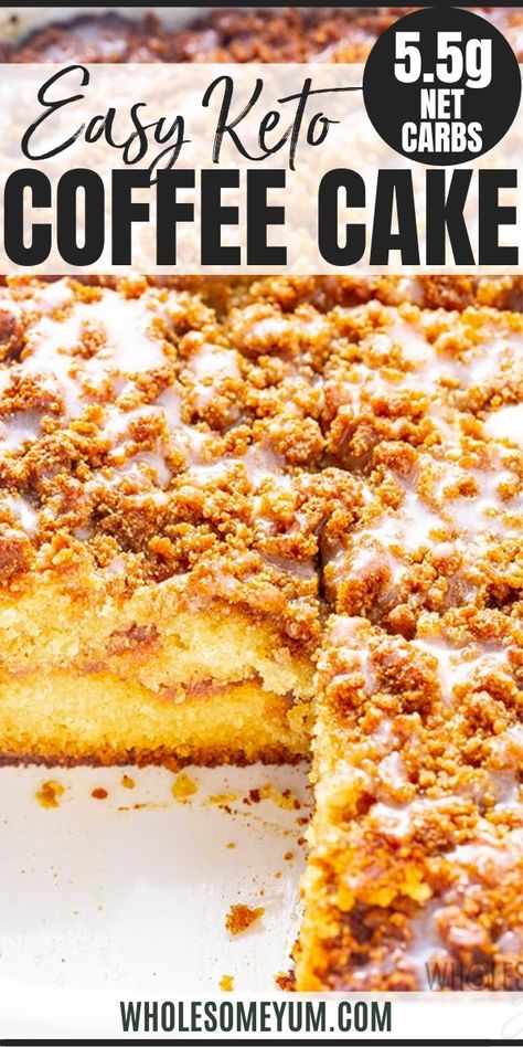 Almond Flour Coffee Cake, Best Keto Coffee, Keto Coffee Cake, Recipe With Almond Flour, Keto Coffee Recipe, Almond Flour Cakes, Streusel Coffee Cake, Cinnamon Coffee Cake, Cinnamon Streusel