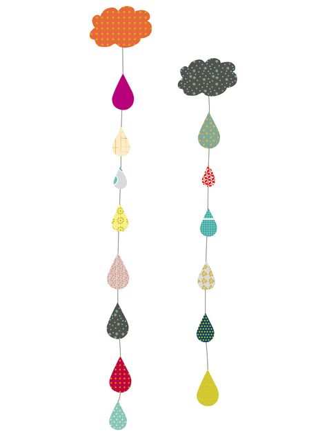 Cloud & Raindrops Garland Kit by Mimi'lou at Gilt French Kids, Clouds Nursery, Cloud Stickers, Kids Rooms Diy, Rainbow Birthday Party, Felt Garland, Diy Garland, Garland Decor, Animal Party