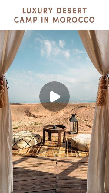 Kelsey Heinrichs on Instagram: "🇲🇦 Luxury Desert Camp in Morocco ⬇️ ⛺️⁣ ⁣ Planning a visit Morocco soon? If you’re heading to Marrakech then I highly recommend adding an extra day to your trip and staying overnight in the Agafay Desert at @beagafay - one of the few desert camps in Morocco that has a pool and a jacuzzi.⁣ ⁣ Located in the Agafay Desert, BE Agafay is a 1 hour drive from Marrakech, so you could easily visit for the day with a pool poss which includes lunch. However, you will experience the true magic of the desert when you stay in one of their luxury tents as you really can’t beat sleeping under the stars and waking up to epic views of the Atlas Mountains.⁣ ⁣ When it comes to glamping - the yurt tents at BE Agafay are on another level. They are incredibly spacious, with a hu Desert Camp, Yurt Tent, Marrakech Travel, Instagram Luxury, Visit Morocco, Luxury Tents, Stay Overnight, Sleeping Under The Stars, Luxury Camping