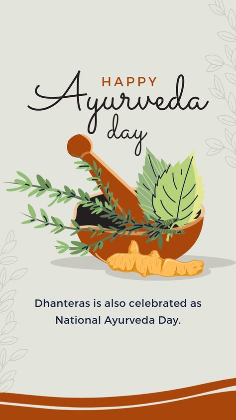 Dhanteras is also celebrated as National Ayurveda Day. #ayurveda #dhanteras #medicine National Ayurveda Day Poster, National Ayurveda Day, Ayurveda Poster, Ayurveda Day, Clinic Poster, Indian Ayurveda, Indian Rangoli, Happy Dhanteras, Hanuman Chalisa