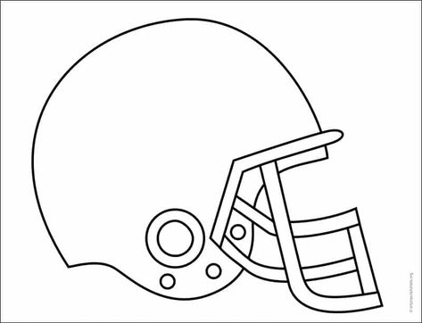 Football Helmet Coloring Page, Wrestling Coloring Pages, Football Helmet Outline, Football Drawings Easy, Football Helmet Clipart, How To Draw A Football Helmet, How To Draw Football, How To Draw A Helmet, Football Drawing Easy