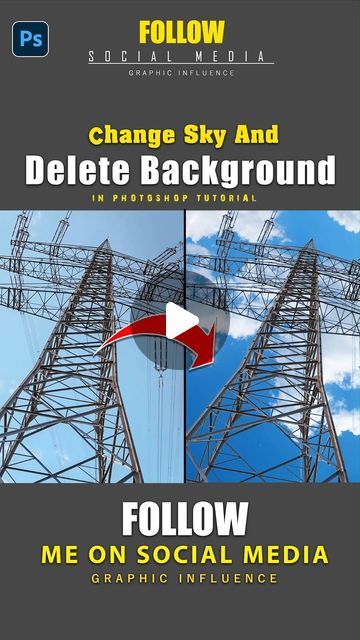 Graphic Designer on Instagram: "One technique to change the sky and delete complicated background in adobe photoshop . . . Short Photoshop Tutorial by @graphicinfluence01 . . . #madewithphotoshop #photoshoptutorial . . . Hashtags . #photoshop #photoshopdesign #photoshoptricks #photoshop2023 #photoshopartist #photoshopskills #adobe #adobeillustrator #graphicdesign #artist #designinspiration #designer #tutorialvideo #tutorial #creative #tipsandtricks #photography #editingskills" Adobe Tips, Delete Background, Photoshop Tutorial Graphics, Adobe Photoshop Tutorial, Editing Skills, Photoshop Tips, Photoshop Backgrounds, Photoshop Design, Photoshop Tutorial
