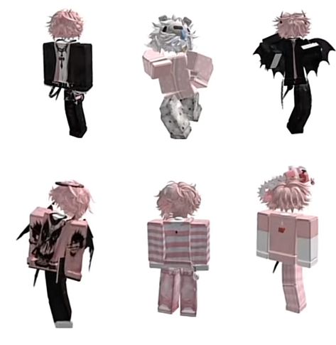 Cutecore Roblox Avatars Male, Roblox Skins Boys, Cute Roblox Avatars Boy, Emo Boy Roblox Avatar, Matching Fits Couples, Boy Avatar, Emo Roblox Outfits, Pink Emo, Roblox Boy