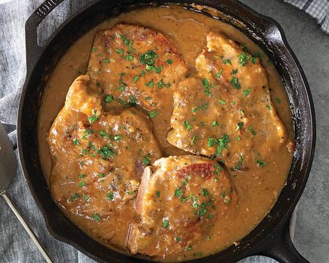 The Cajun Ninja’s Smothered Pork Chops & Onion Gravy Recipes For Pork Chops, Cajun Ninja, Recipes For Pork, Pork Chops Smothered, Bone In Pork Chops, Rice And Gravy, Pork Chops And Gravy, Smothered Pork, Smothered Pork Chops